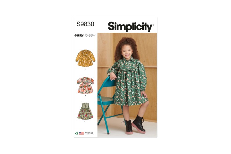 Simplicity S9830 Children's Dresses