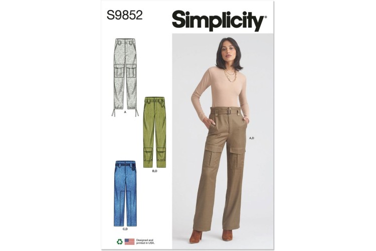 Simplicity S9852 Misses' Pants and Belt
