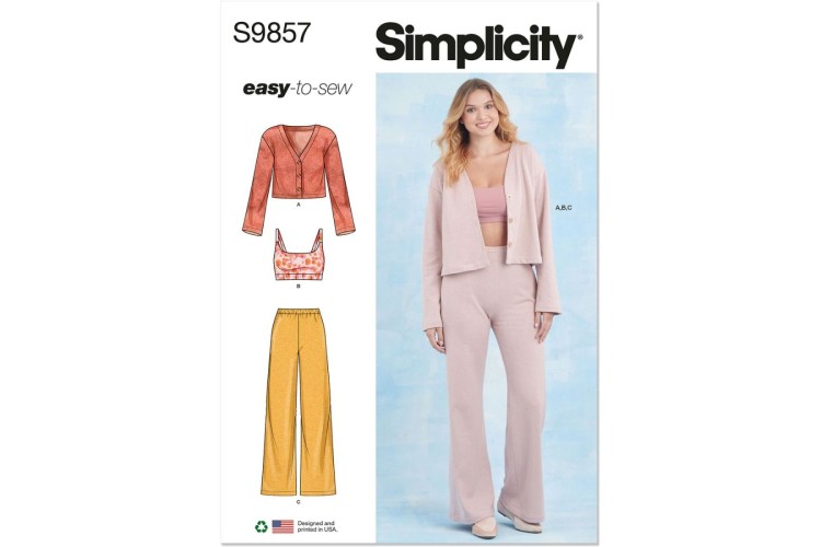 Simplicity S9857 Misses' Knit Loungewear