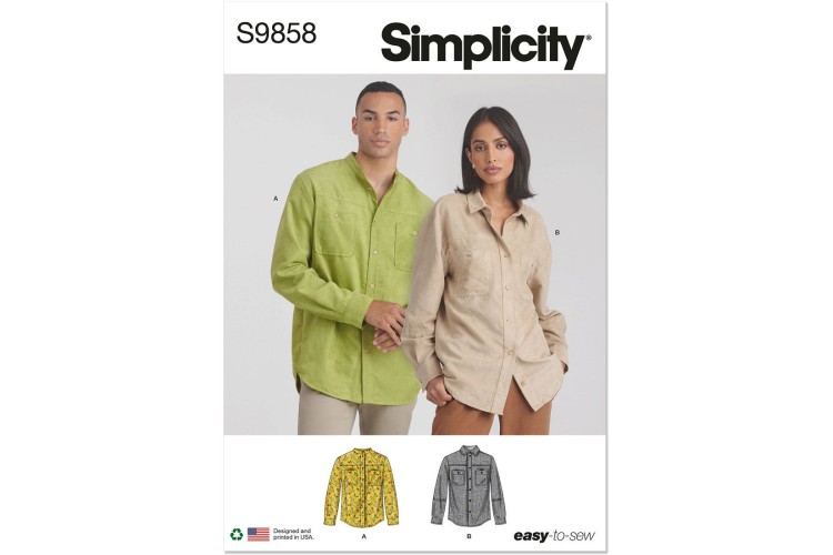 Simplicity S9858 Unisex Shirts