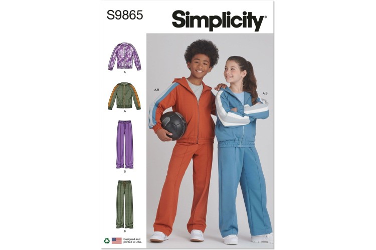 Simplicity S9865 Girls' and Boys' Jacket and Pants