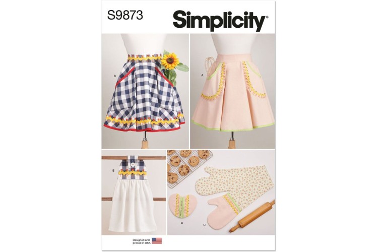 Simplicity S9873 Apron and Kitchen Accessories