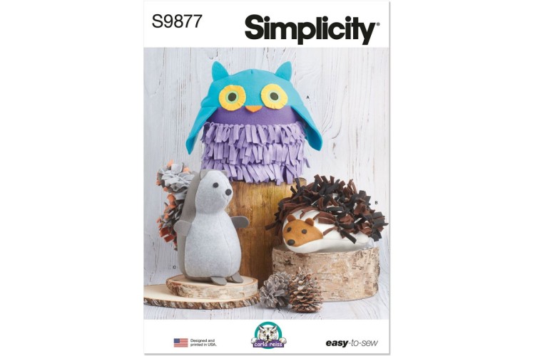 Simplicity S9877 Plush Animals by Carla Reiss Design