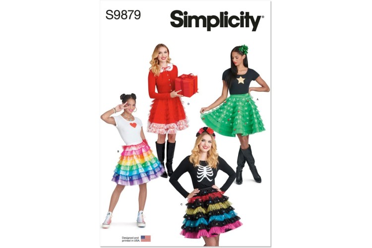 Simplicity S9879 Holiday Skirts, Collar and Appliques