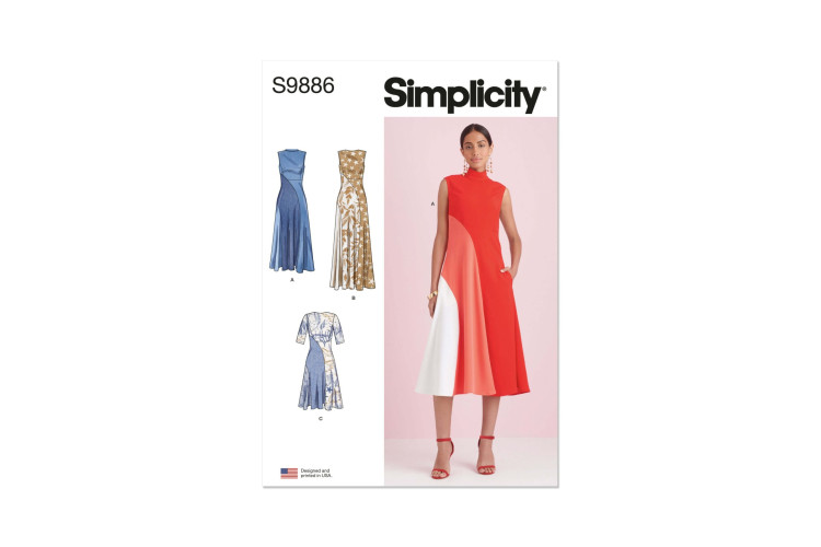 Simplicity S9886 Misses’ Dress with Length Variations