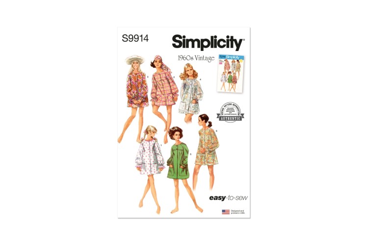 Simplicity S9914 Misses’ Beach Cover-Up and Robe Vintage 1960s