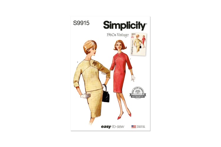 Simplicity S9915 Misses’ Dresses Vintage 1960s