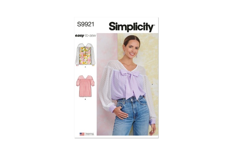 Simplicity S9921 Misses’ Top with Sleeve Variations