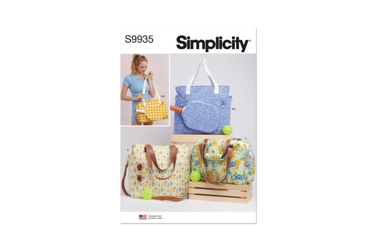 Simplicity S9935 Totes and Pickleball Paddle Cover