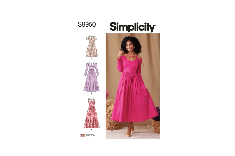 Simplicity S9950 Misses' Dress with Sleeve and Length Variations