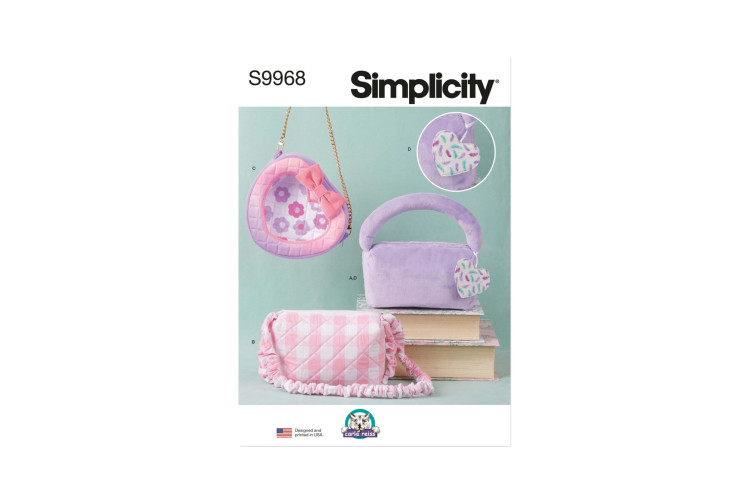 Simplicity S9968 Pattern Bags and Charm by Carla Reiss Design