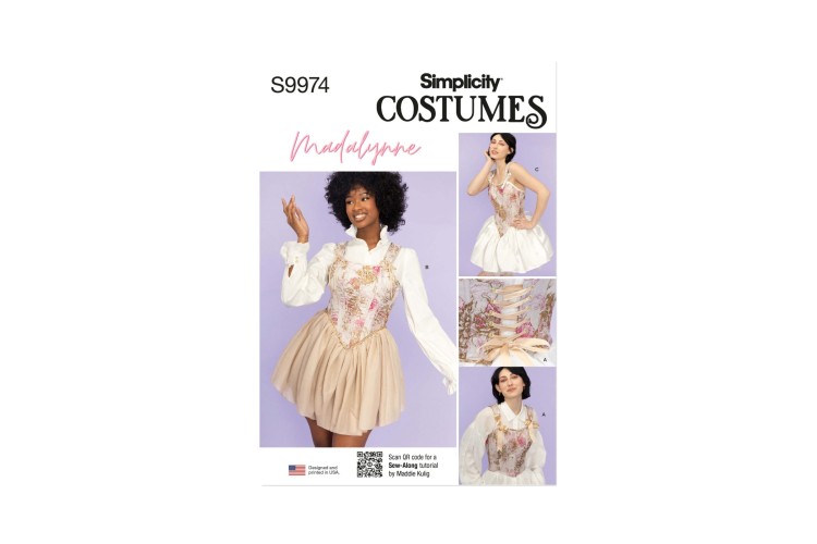 Simplicity S9974 Misses' Corsets by Madalynne Intimates