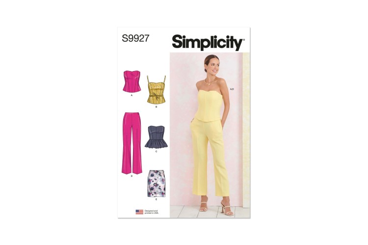Simplicity S9927 Misses’ Corsets, Trousers and Skirt
