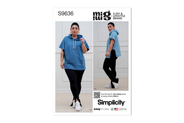 Simplicity S9636 Misses' Hoodies and Leggings by Mimi G