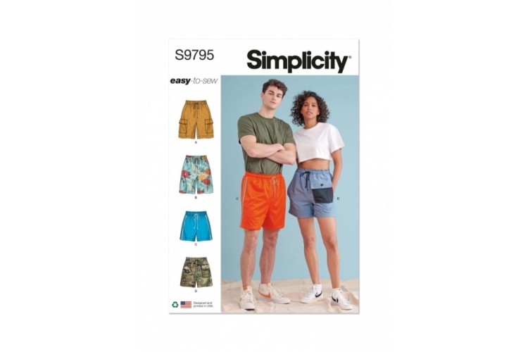 SimplicityS9795 Unisex Shorts