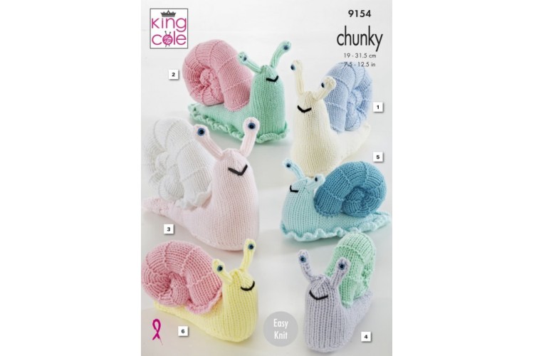 Snails knitted in Comfort Chunky - 9154