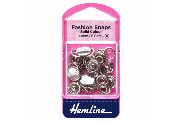 Snap Fasteners, Silver, 11mm