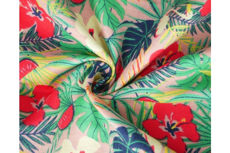 Soft Tropical Flowers Winceyette 100% Cotton 150cm Wide 