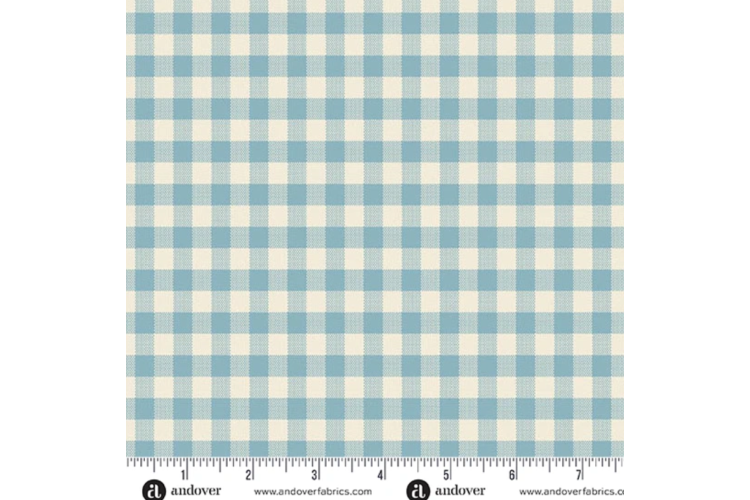 Special Delivery by Laundry Basket Quilts Gingham Chambray 112cm Wide 100% Cotton