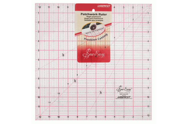 Square Quilting Ruler 12.5 x 12.5 inch 