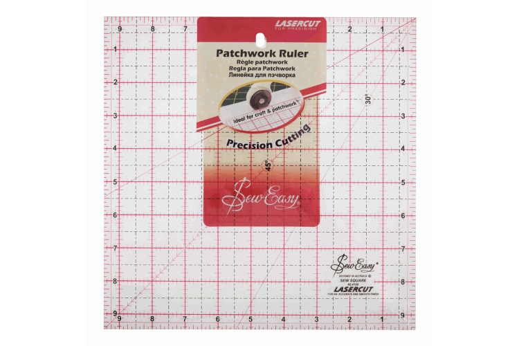 Square Quilting Ruler 9.5 x 9.5 inch 