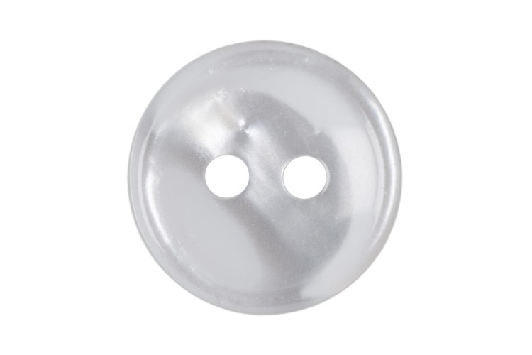 Stripe Button, 12mm, White