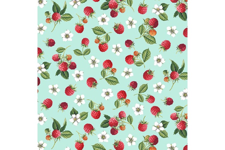 Summer Days by Makower UK - Raspberries 100% Cotton 112cm Wide 