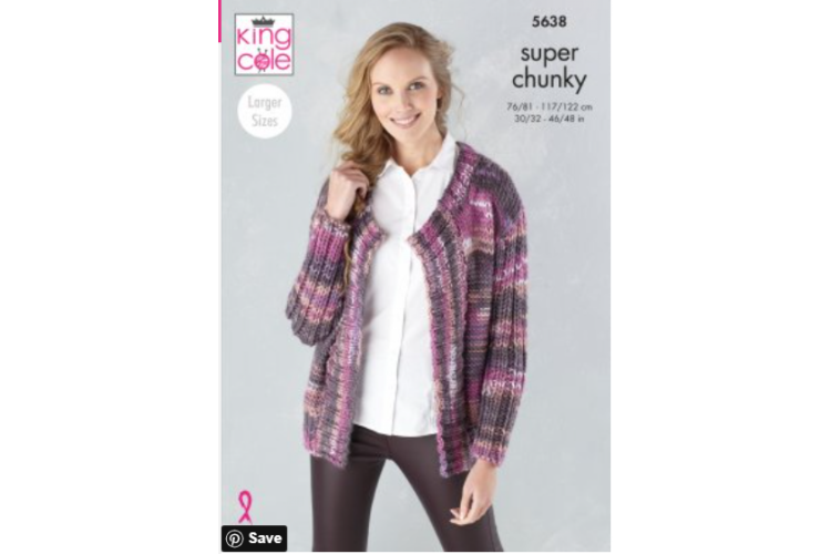 Sweater & Cardigan: Knitted in Quartz Super Chunky - 5638