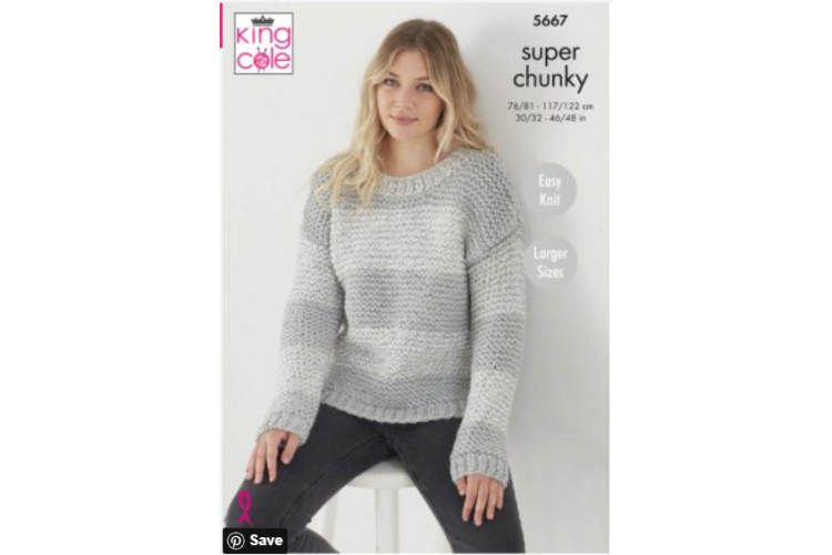 Sweater & Cardigan: Knitted in Timeless Classic Super Chunky - 5667