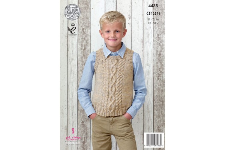 Sweater & Slipover Knitted with Big Value Aran - 4435