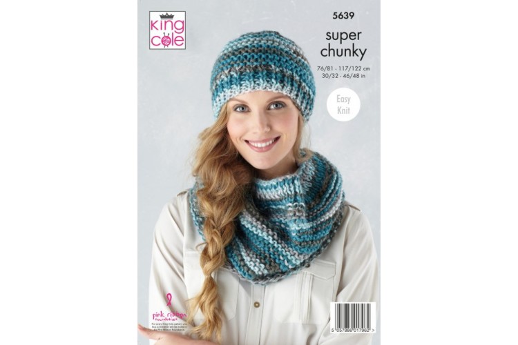 Sweater, Cowl & Hat: Knitted in Quartz Super Chunky - 5639