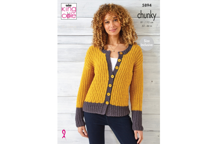 Sweater and Cardigan: Knitted in King Cole Wildwood Chunky - 5894