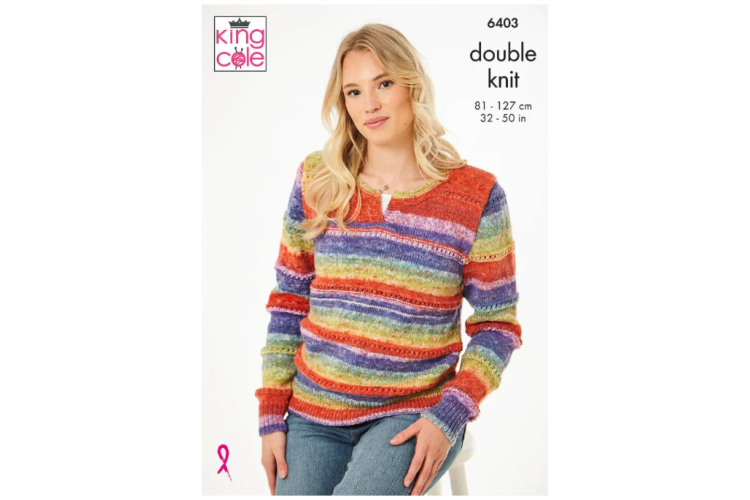 Sweater and Slipover knitted in  King Cole Bramble DK - 6403