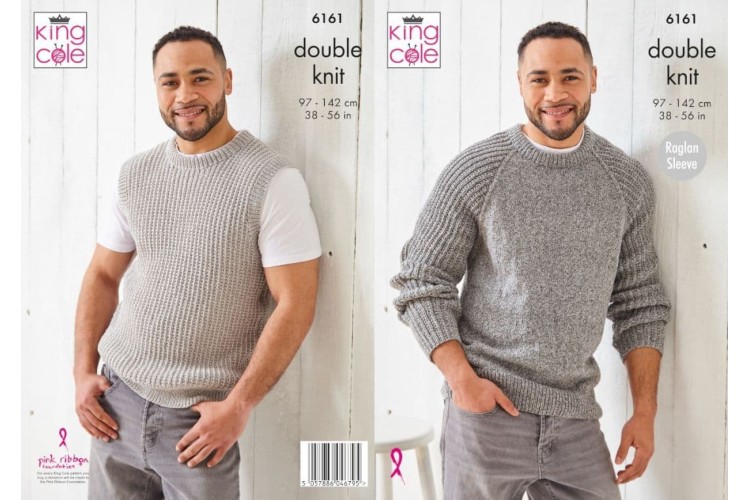 Sweater and Slipover Knitted in King Cole Simply Denim DK - 6161