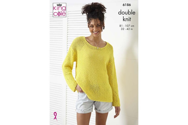 Sweater and Tank Top Knitted in King Cole DK - 6186