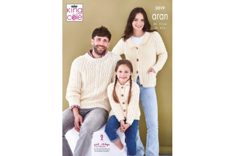 Sweaters & Cardigan Knitted in Fashion Aran - 3019