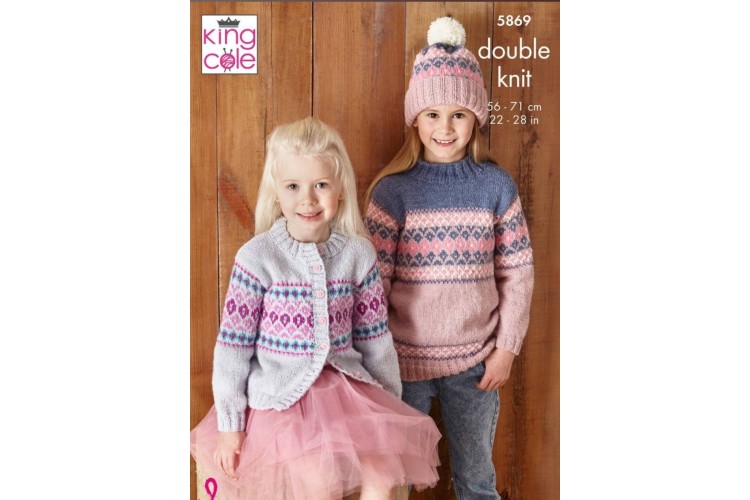 Sweaters, Cardigan and Hat: Knitted in King Cole Big Value DK - 5869