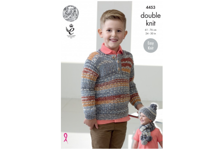 Sweaters, Hat & Scarf Knitted with Drifter DK - 4453