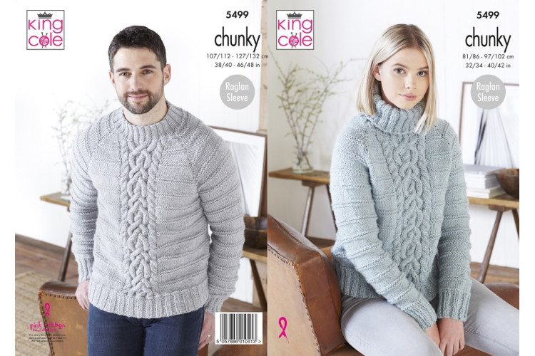 Sweaters Knitted in King Cole Poplar Chunky 5499