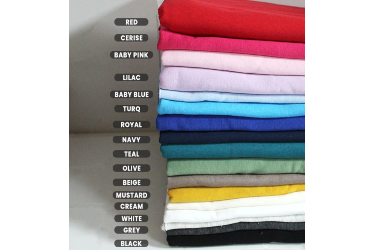 Sweatshirting 65% Cotton 35% Polyester 150cm - Select a Colour