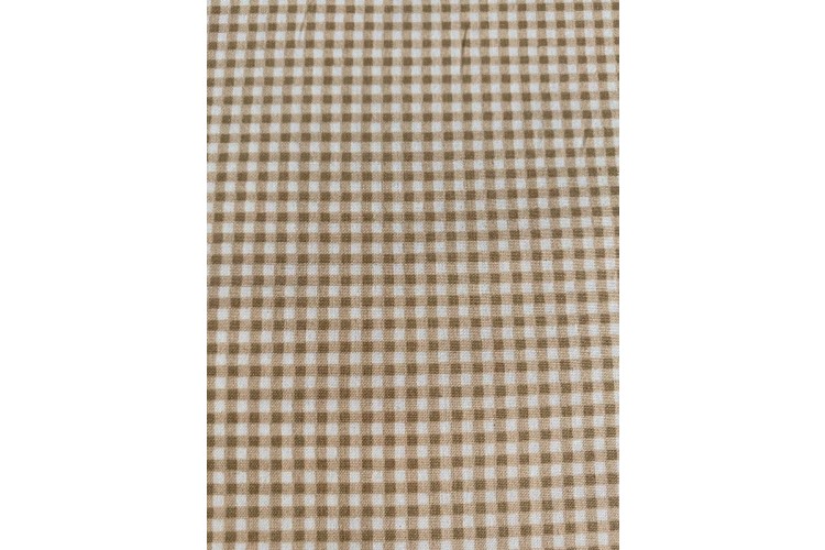 Tan Gingham - small 100% Cotton