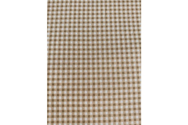 Tan Gingham - small 100% Cotton