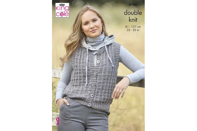 Tank & Waistcoat Knitted in Homespun DK - 6100