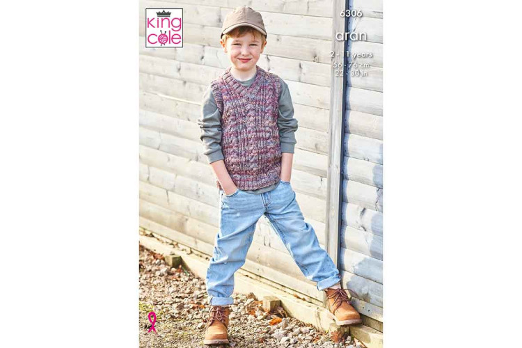 Tank and Waistcoat Knitted in Aran - 6306