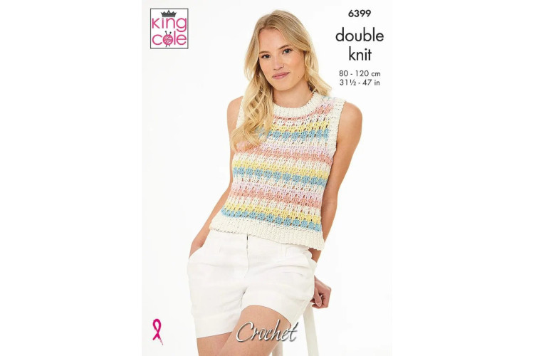 Tank Top Crocheted in Cottonsoft DK - 6399