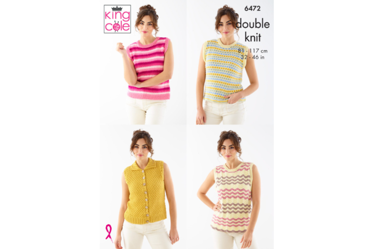 Tank Tops and Waistcoat knitted in Cottonsoft DK - 6472