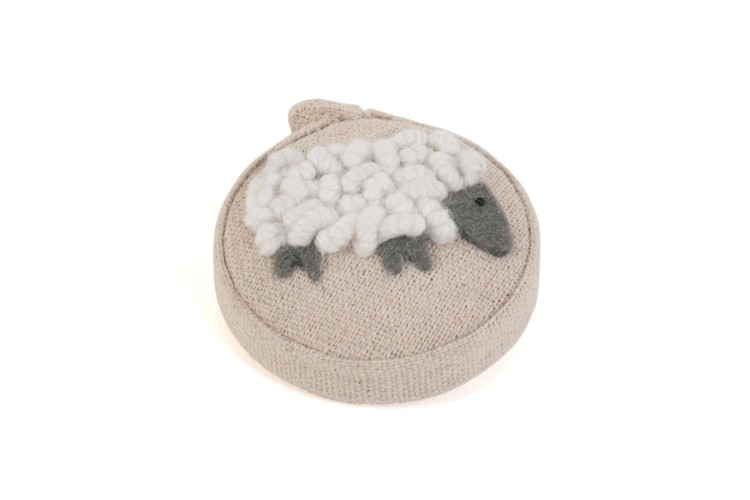 Tape Measure Linen Appliqué Sheep