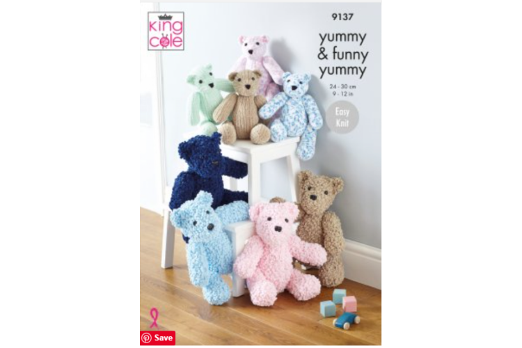 Teddies: Knitted in Yummy & Funny Yummy - 9137