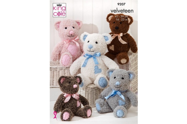 Teddy Bears: Knitted in Velveteen - 9207