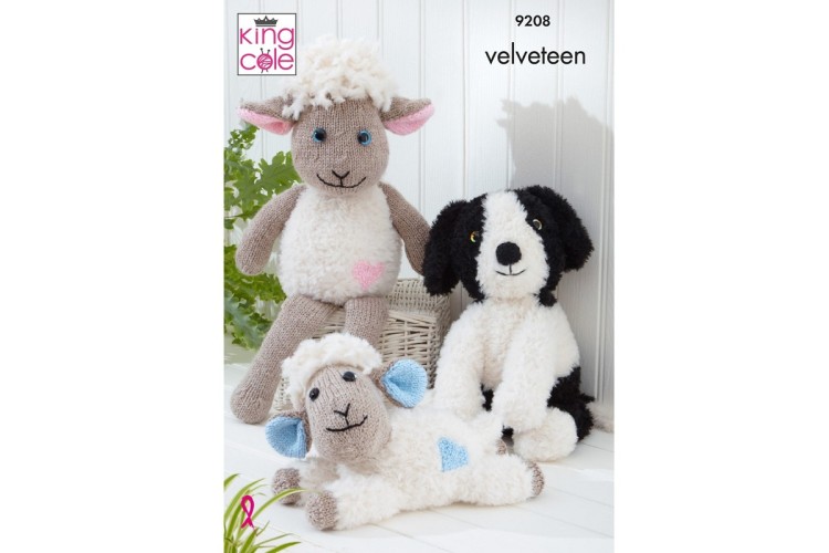 Sheep and Dog: Knitted in Velveteen - 9208